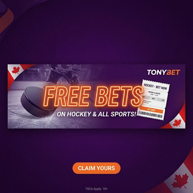TonyBet Canada free bets hockey sports